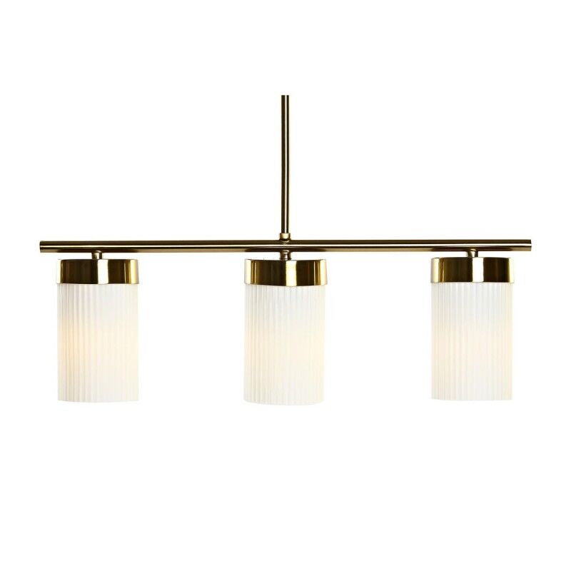 Lampadario DKD Home Decor Bianco Dorato Metallo Cristallo 60 x 15 x 25 cm Lampadario DKD Home Decor Bianco Dorato Metallo Cristallo 60 x 15 x 25 cm
