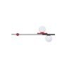 Lampadario DKD Home Decor Bianco Nero Rosso Metallo Cristallo 40 W 44 x 44 x 120 cm