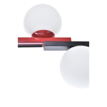 Lampadario DKD Home Decor Bianco Nero Rosso Metallo Cristallo 40 W 44 x 44 x 120 cm