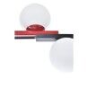 Lampadario DKD Home Decor Bianco Nero Rosso Metallo Cristallo 40 W 44 x 44 x 120 cm