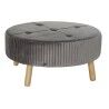 Poggiapiedi DKD Home Decor 80 x 80 x 38 cm Scandi Grigio Legno Velluto Grigio scuro Velvet