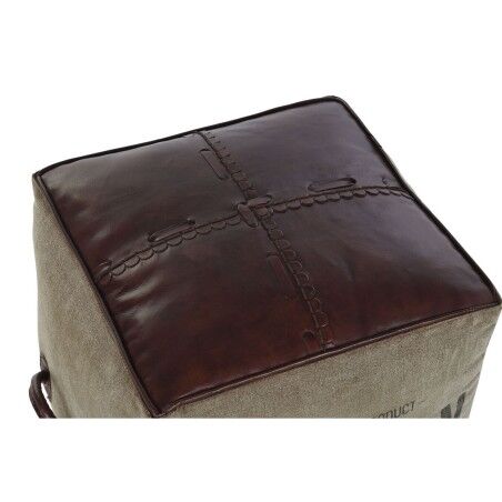 Poggiapiedi DKD Home Decor 46 x 40 x 40 cm Beige Marrone Vintage