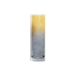 Vaso DKD Home Decor Grigio Giallo Cristallo Bicolore (6 x 6 x 18 cm)