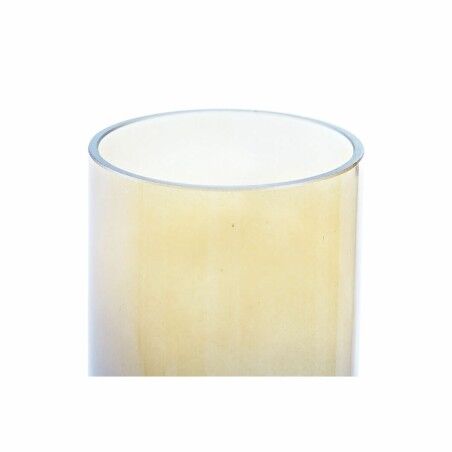 Vaso DKD Home Decor Grigio Giallo Cristallo Bicolore (6 x 6 x 18 cm)
