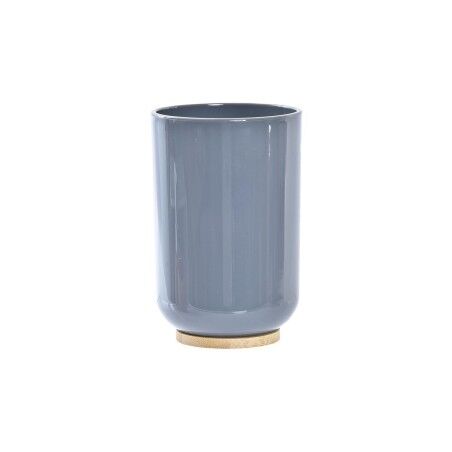 Set da Bagno DKD Home Decor Naturale Grigio Arancio Corallo Alluminio Bambù PS Moderno (9 x 7 x 16 cm) (2 Unità) (7 x 7 x 16 cm)