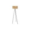 Lampada da Terra DKD Home Decor Marrone Nero Metallo Rafia 50 W 220 V 56 x 46 x 140 cm
