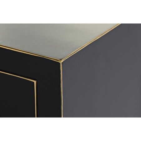 Cassettiera DKD Home Decor Nero Dorato Abete Legno MDF Orientale 63 x 28 x 101 cm