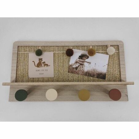 Appendiabiti DKD Home Decor Naturale Multicolore Fibra Legno MDF (45 x 6 x 24 cm)