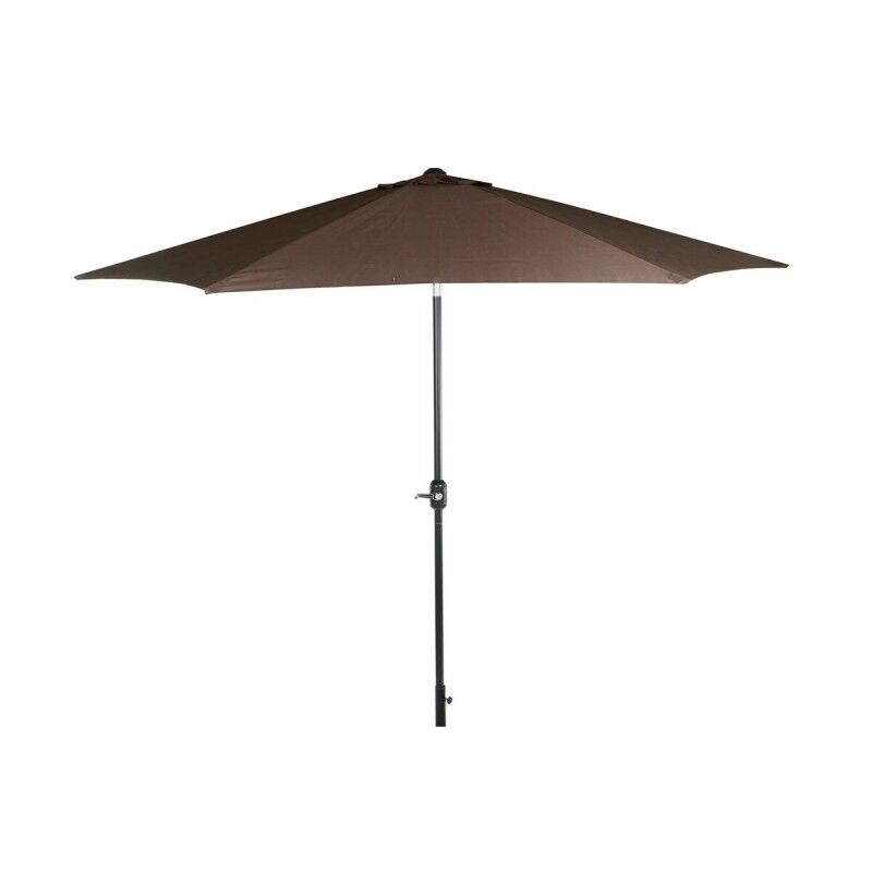 Ombrellone DKD Home Decor Nero Marrone Acciaio 300 x 300 x 250 cm Ombrellone DKD Home Decor Nero Marrone Acciaio 300 x 300 x 250 cm