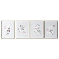 Quadro DKD Home Decor Viso Scandinavo 45 x 2,5 x 60 cm (4 Unità)