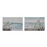 Quadro DKD Home Decor Spiaggia Mediterraneo (90 x 2,5 x 60 cm) (2 Unità)