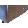 Divano Letto DKD Home Decor Nero Azzurro Metallo Marrone Poliestere Legno di eucalipto (203 x 87 x 81 cm)