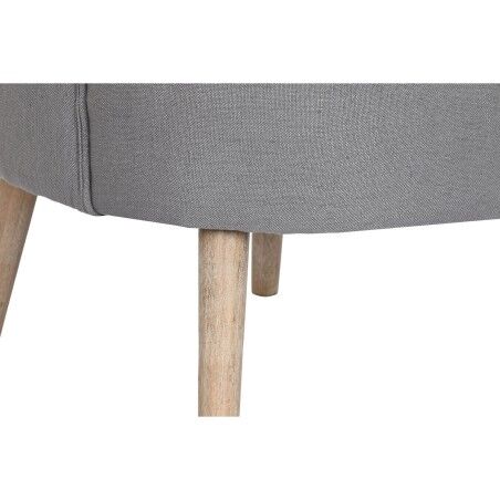 Poltrona DKD Home Decor Abete Poliestere Grigio scuro (66 x 70 x 88 cm)