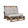Cuscino DKD Home Decor Da terreno Grigio Marrone Chiaro Alluminio Foglia della pianta 120 x 80 x 16 cm