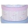 Set di Scatole per Sistemare Impilabili DKD Home Decor Azzurro Rosa Cartone (37,5 x 37,5 x 18 cm)