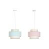 Lampadario DKD Home Decor 40 x 40 x 30 cm Verde Rosa chiaro 50 W (2 Unità)