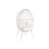 Poltrona da giardino DKD Home Decor 90 x 65 x 151 cm Metallo rattan sintetico Bianco