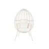 Poltrona da giardino DKD Home Decor 90 x 65 x 151 cm Metallo rattan sintetico Bianco