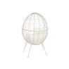 Poltrona da giardino DKD Home Decor 90 x 65 x 151 cm Metallo rattan sintetico Bianco