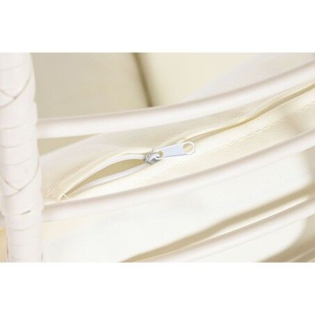 Poltrona da giardino DKD Home Decor 90 x 65 x 151 cm Metallo rattan sintetico Bianco