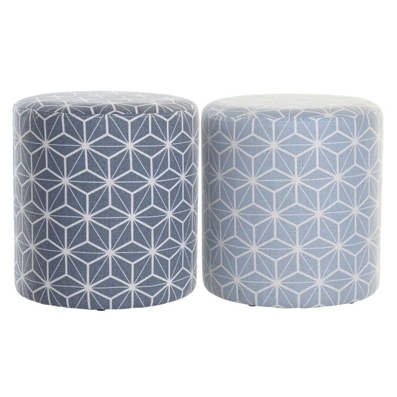 Poggiapiedi DKD Home Decor 31 x 31 x 33 cm Azzurro Blu cielo Pino Geometrico Mediterraneo (2 Unità) Poggiapiedi DKD Home Decor 31 x 31 x 33 cm Azzurro Blu cielo Pino Geometrico Mediterraneo (2 Unità)