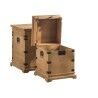 Set di Bauli DKD Home Decor Metallo Abete Legno di abete Orientale 50 x 50 x 61 cm 48 x 48 x 61 cm 50 x 50 x 60 cm (2 Unità) (1 