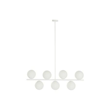 Lampadario DKD Home Decor 98 x 45 x 30 cm Cristallo Metallo Bianco 50 W