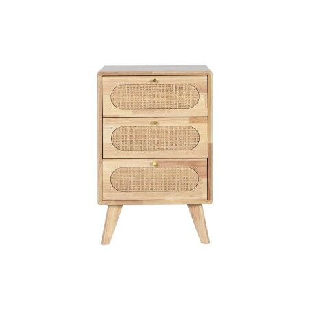 Cassettiera DKD Home Decor Naturale Metallo Legno d'albero della gomma 40 x 30 x 63 cm