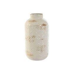 Vaso Home ESPRIT Bianco Metallo 15 x 15 x 28 cm