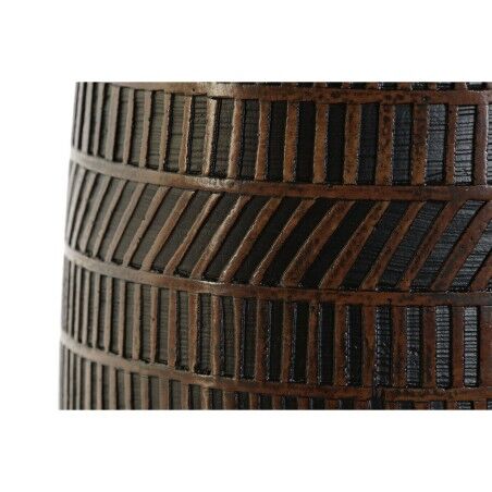 Vaso Home ESPRIT Marrone Nero Resina Coloniale 19 x 19 x 21 cm