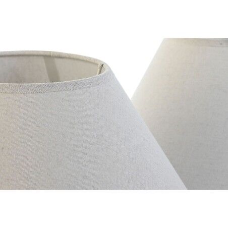Paralume Home ESPRIT Lino Metallo 45 x 45 x 21 cm (2 Unità)