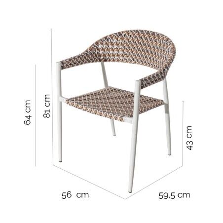 Sedia da giardino Nadia Biscuit Alluminio