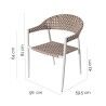 Sedia da giardino Nadia Biscuit Alluminio