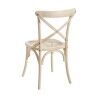 Sedia da Sala da Pranzo 45 x 42 x 87 cm Legno Bianco Rattan