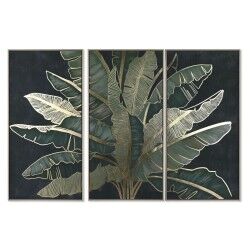 Set di 3 quadri Home ESPRIT Palme Tropicale 180 x 4 x 120 cm (3 Pezzi)