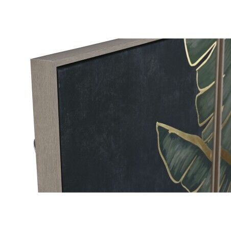 Set di 3 quadri Home ESPRIT Palme Tropicale 180 x 4 x 120 cm (3 Pezzi)