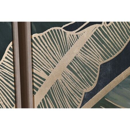 Set di 3 quadri Home ESPRIT Palme Tropicale 180 x 4 x 120 cm (3 Pezzi)
