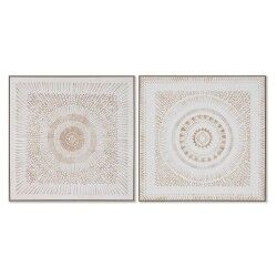 Quadro Home ESPRIT Mandala Scandinavo 100 x 4 x 100 cm (2 Unità)