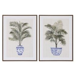 Quadro Home ESPRIT Palme Coloniale 60 x 4 x 80 cm (2 Unità)