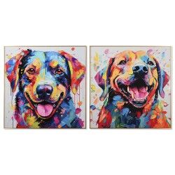 Quadro Home ESPRIT Moderno Cane 80 x 3 x 80 cm (2 Unità)