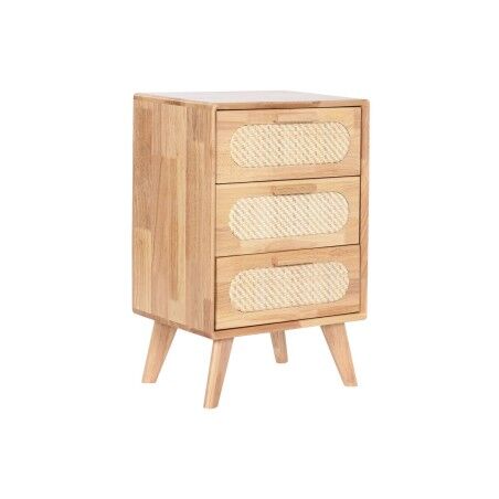 Cassettiera Home ESPRIT Naturale Metallo Legno d'albero della gomma 40 x 30 x 63 cm