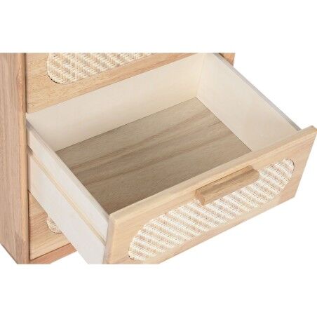 Cassettiera Home ESPRIT Naturale Metallo Legno d'albero della gomma 40 x 30 x 63 cm