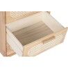 Cassettiera Home ESPRIT Naturale Metallo Legno d'albero della gomma 40 x 30 x 63 cm