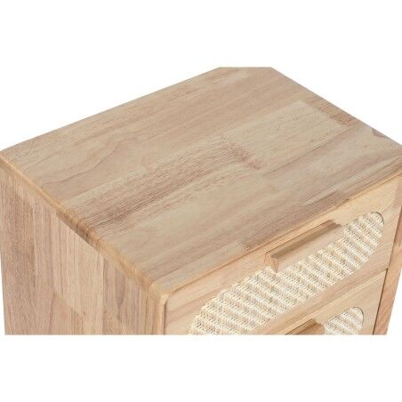 Cassettiera Home ESPRIT Naturale Metallo Legno d'albero della gomma 40 x 30 x 63 cm