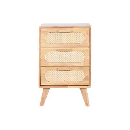 Cassettiera Home ESPRIT Naturale Metallo Legno d'albero della gomma 40 x 30 x 63 cm