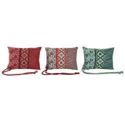 Cuscino Home ESPRIT Rosso Verde Corallo 30 x 10 x 20 cm (3 Unità)