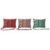 Cuscino Home ESPRIT Rosso Verde Corallo 30 x 10 x 20 cm (3 Unità)