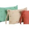 Cuscino Home ESPRIT Verde Beige Corallo 30 x 10 x 20 cm (3 Unità)