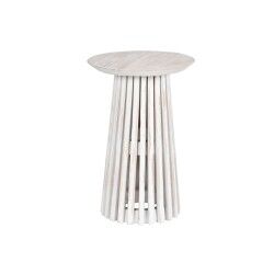 Tavolino Aggiuntivo Home ESPRIT Bianco legno di mindi 40 x 40 x 60 cm