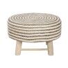 Poggiapiedi Home ESPRIT Juta Legno di eucalipto 50 x 50 x 30 cm